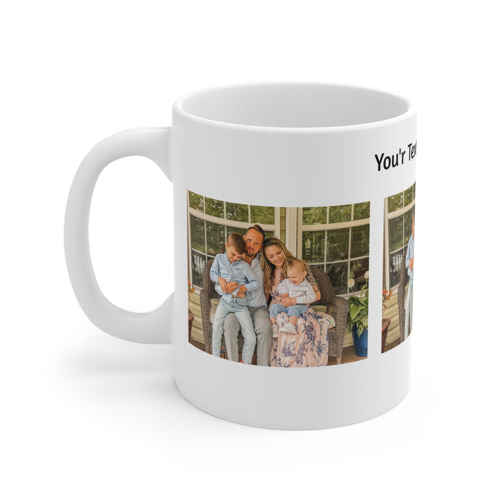 Personalized Photo Mug 11oz — Custom Family Photo & Text Coffee Cup