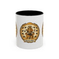 Queen Bee Coffee Mug — Accent Black-Handle Ceramic Mug (11/15 oz)