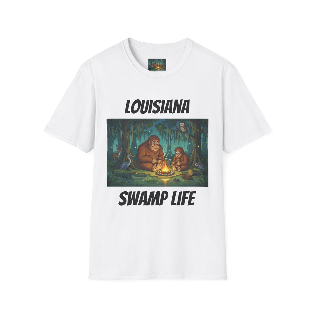 Bigfoot Family in Louisiana Swamp T-Shirt AI generated