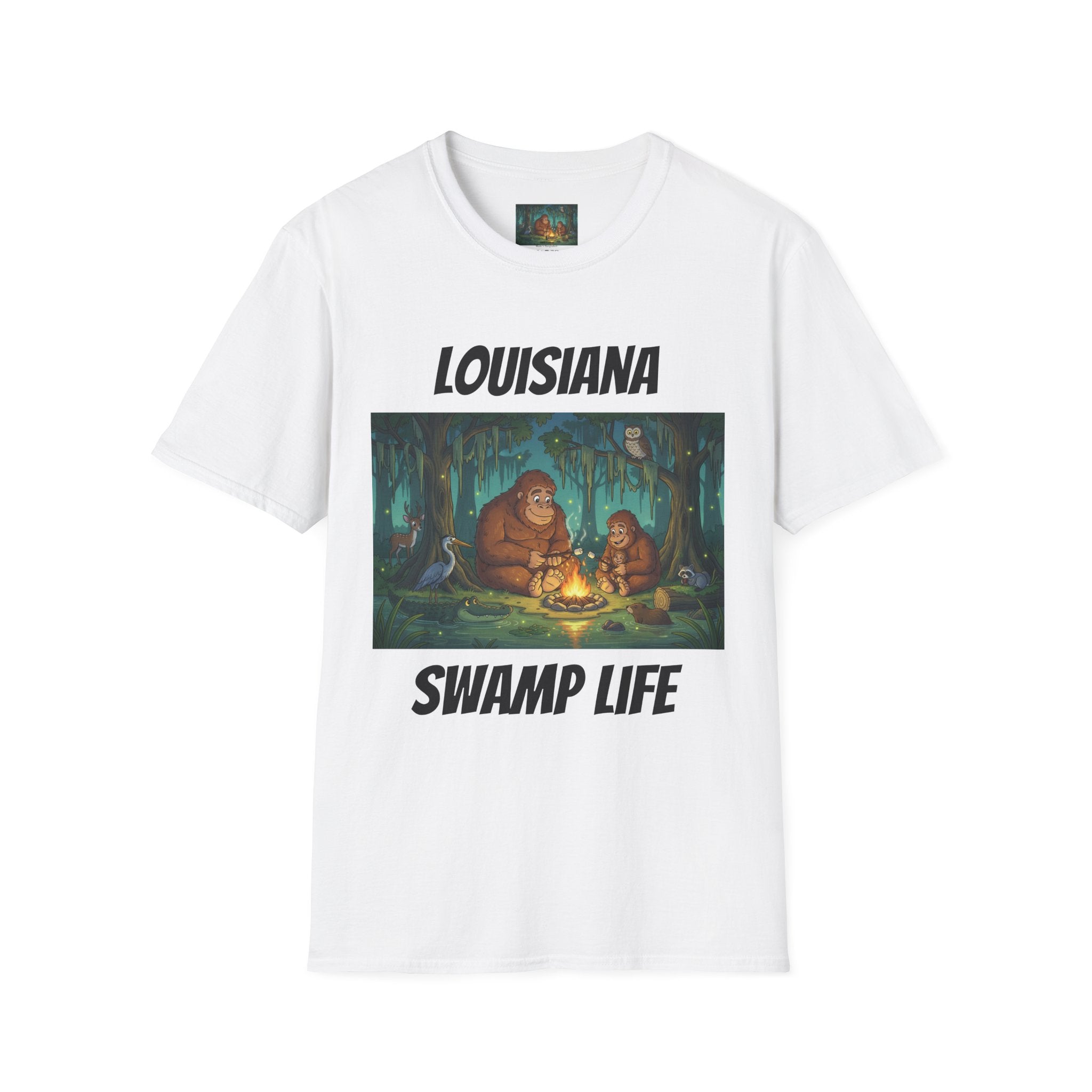Bigfoot Family in Louisiana Swamp T-Shirt AI generated