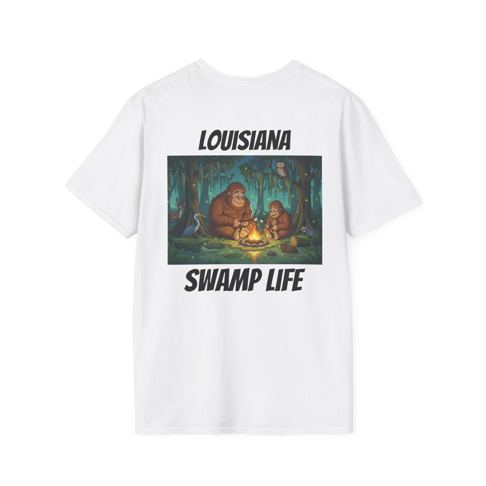 Bigfoot Family in Louisiana Swamp T-Shirt AI generated