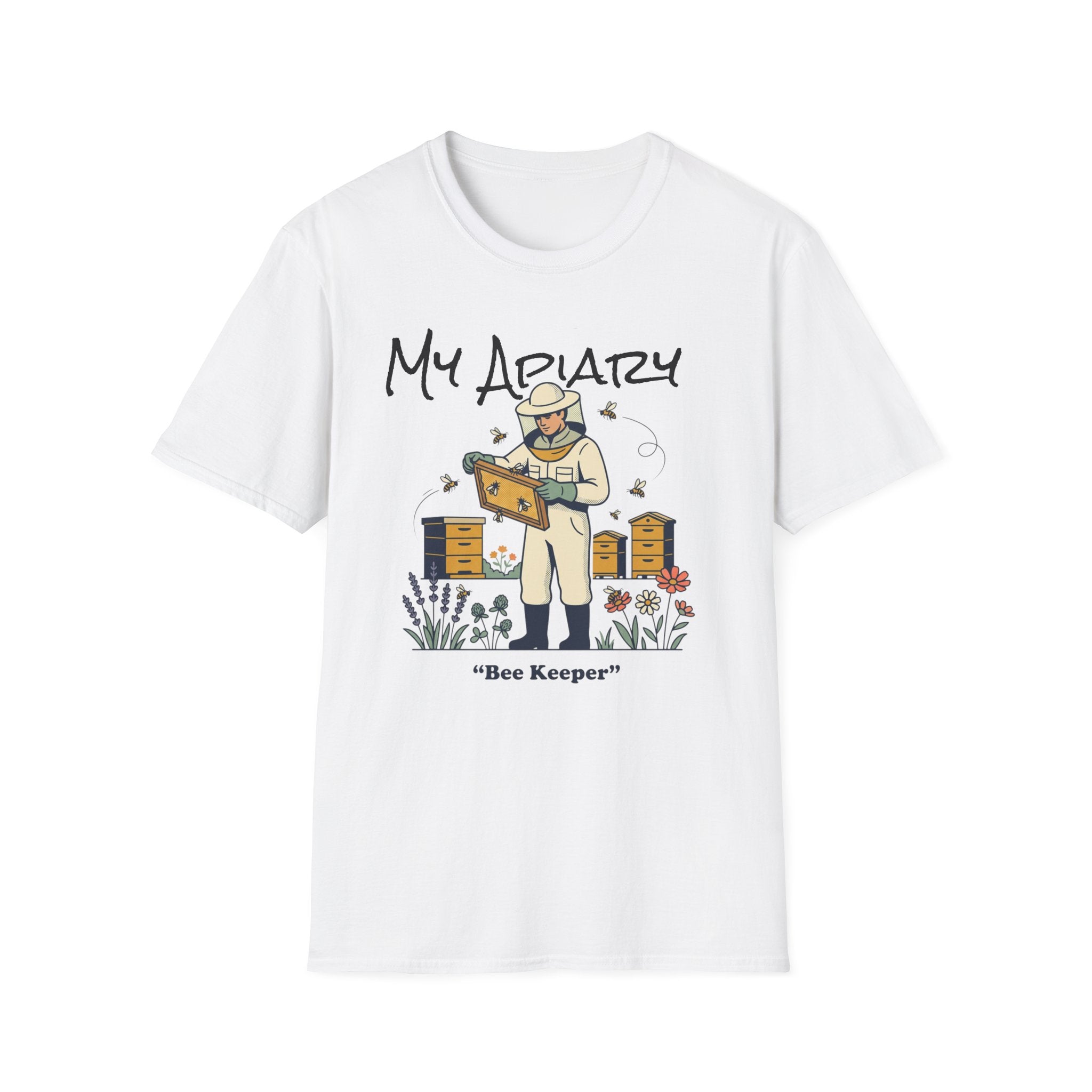 Beekeeper T-Shirt – My Apiary Illustration Tee AI generated