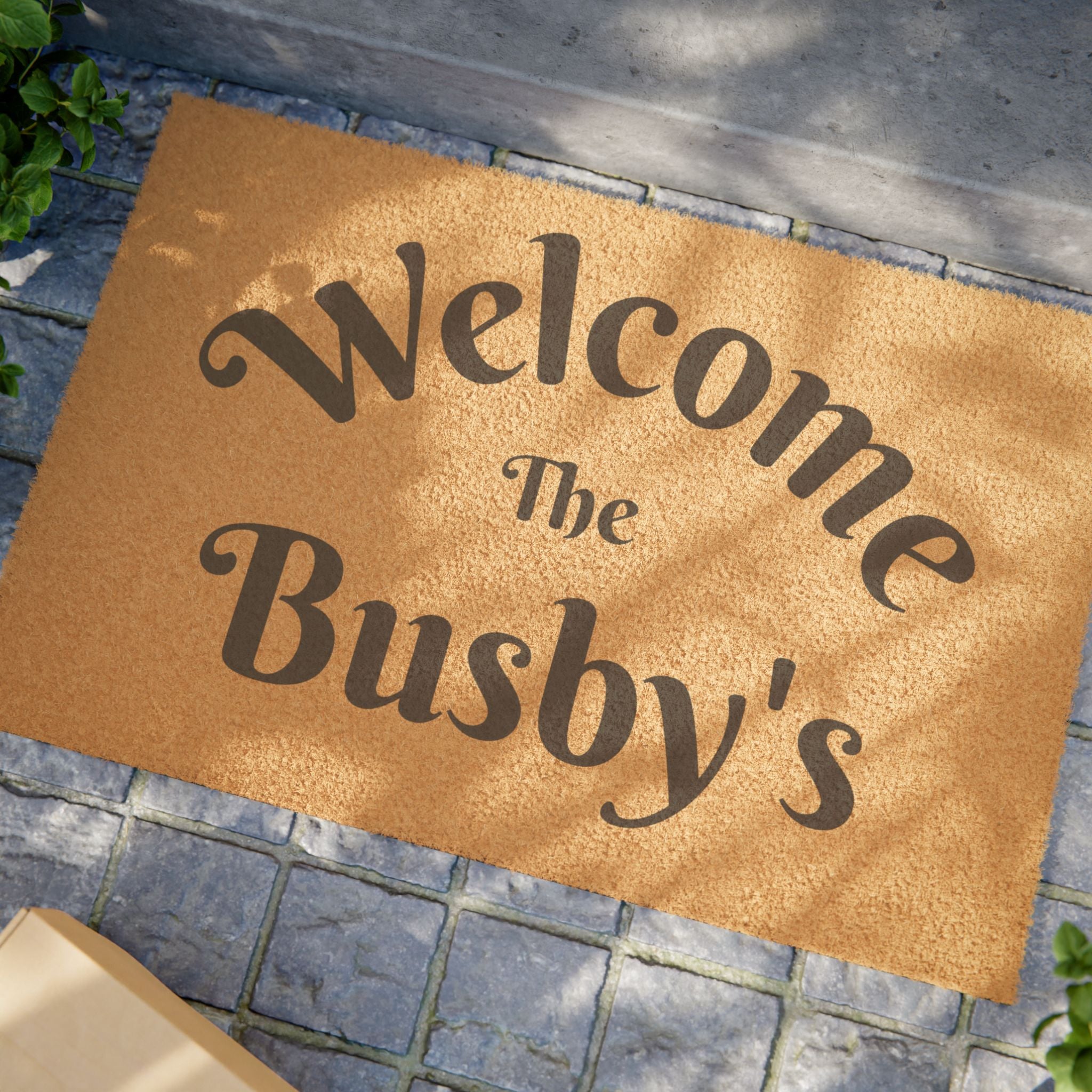 Personalized Welcome Doormat — Custom Name Home Entrance Mat