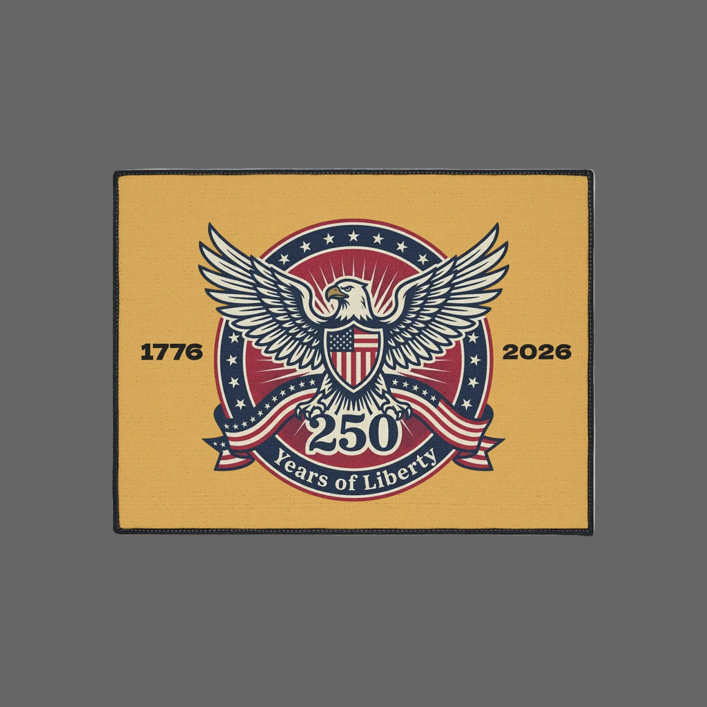 250 Years of Liberty Heavy Duty Floor Mat — Patriotic Eagle Doormat (1776–2026)