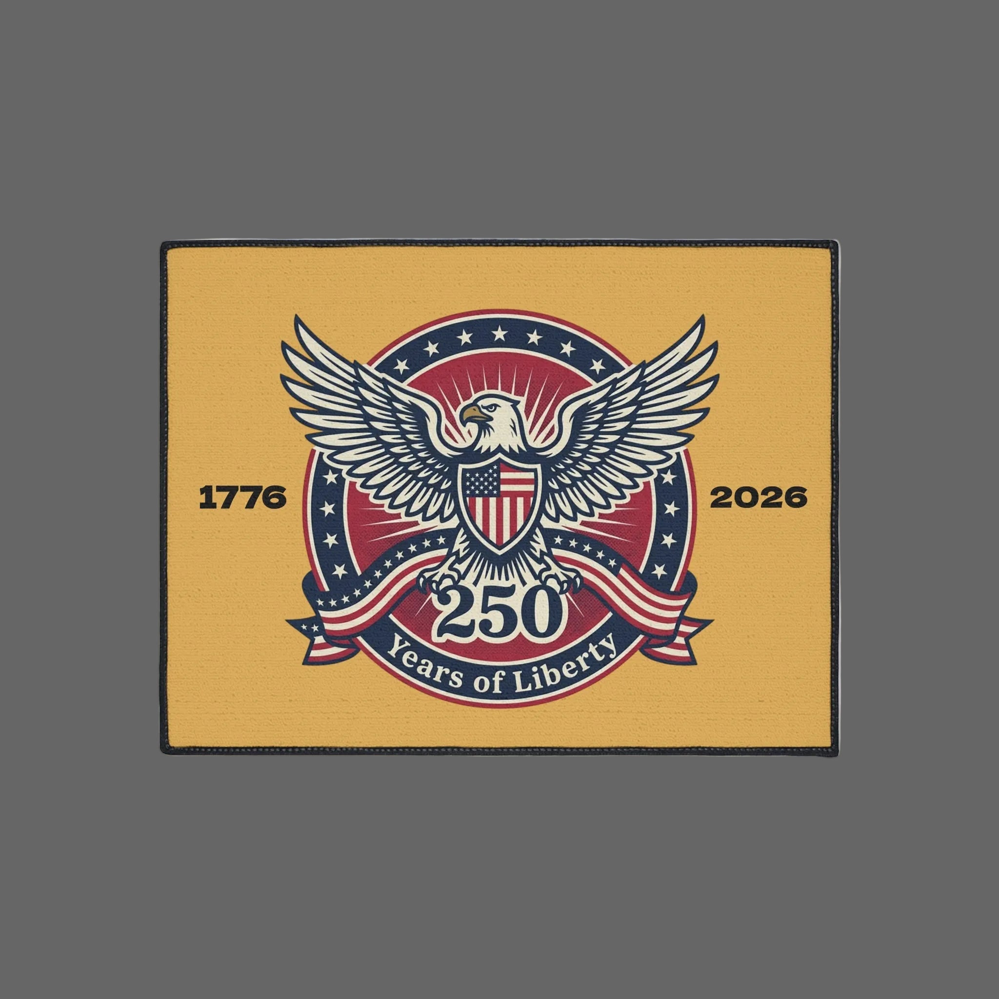250 Years of Liberty Heavy Duty Floor Mat — Patriotic Eagle Doormat (1776–2026)