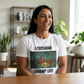 Bigfoot Family in Louisiana Swamp T-Shirt AI generated