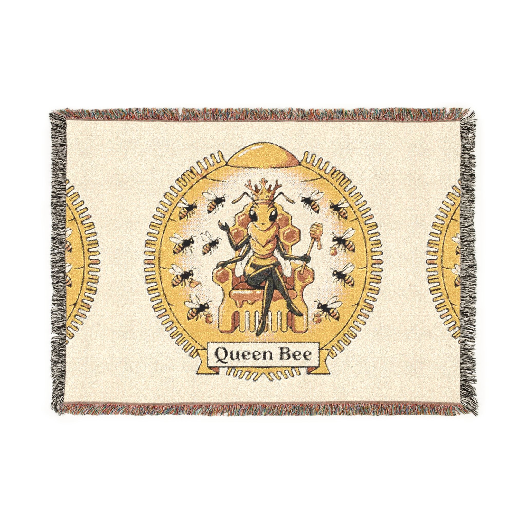 Queen Bee Woven Blanket — Comfy AI-Generated Throw