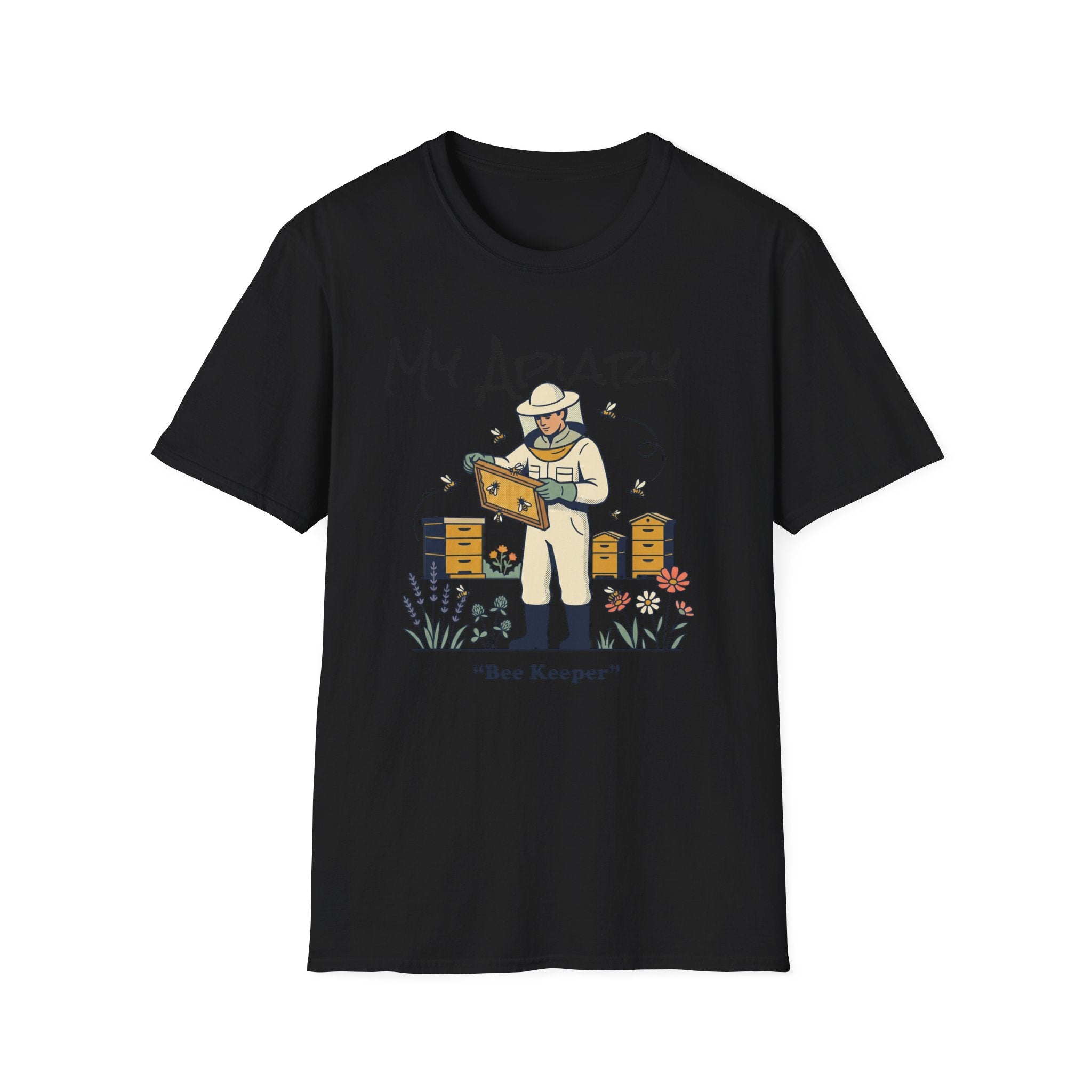 Beekeeper T-Shirt – My Apiary Illustration Tee AI generated