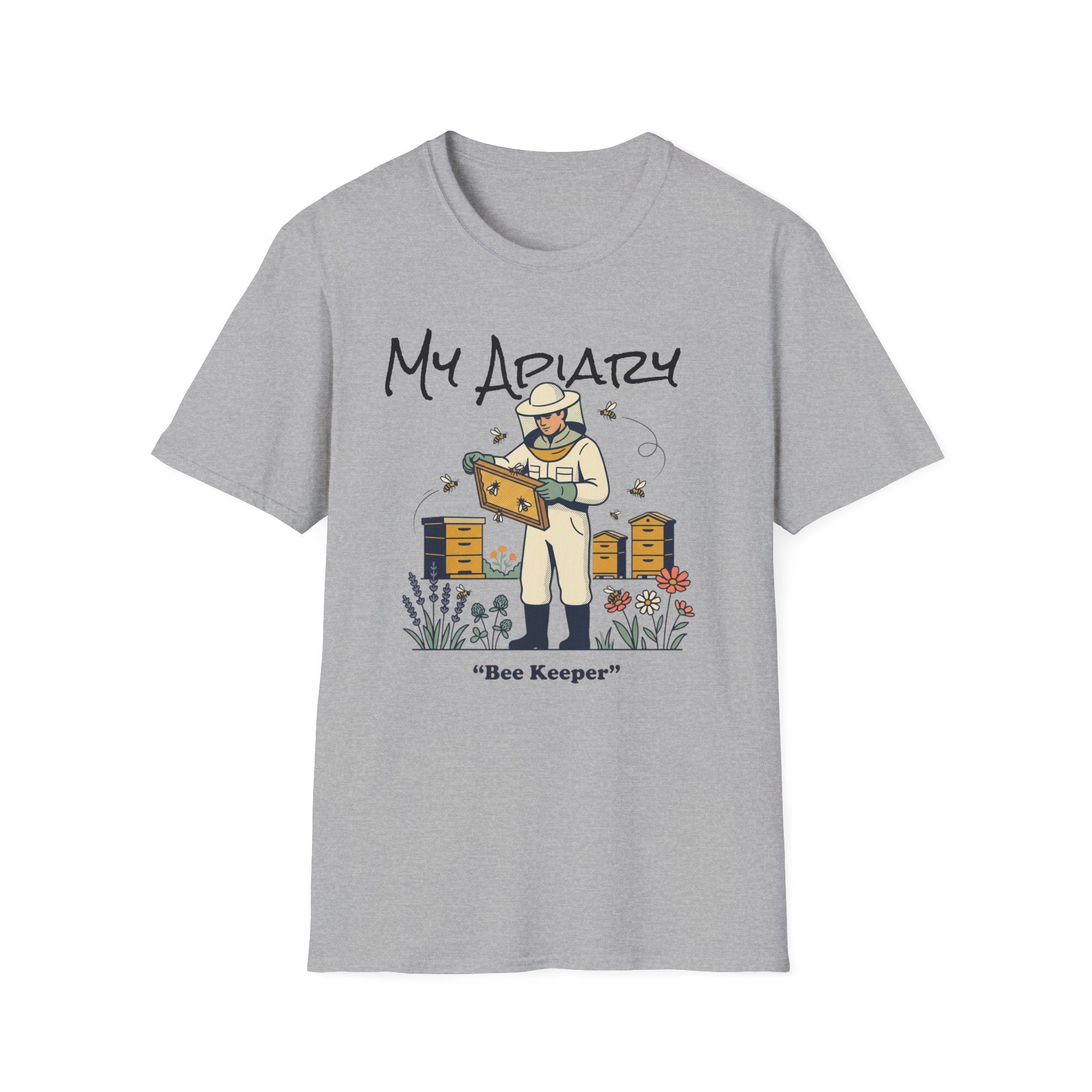 Beekeeper T-Shirt – My Apiary Illustration Tee AI generated