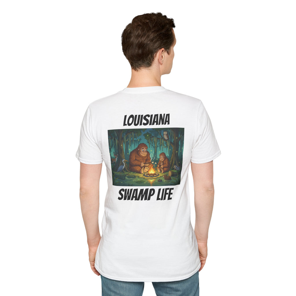 Bigfoot Family in Louisiana Swamp T-Shirt AI generated