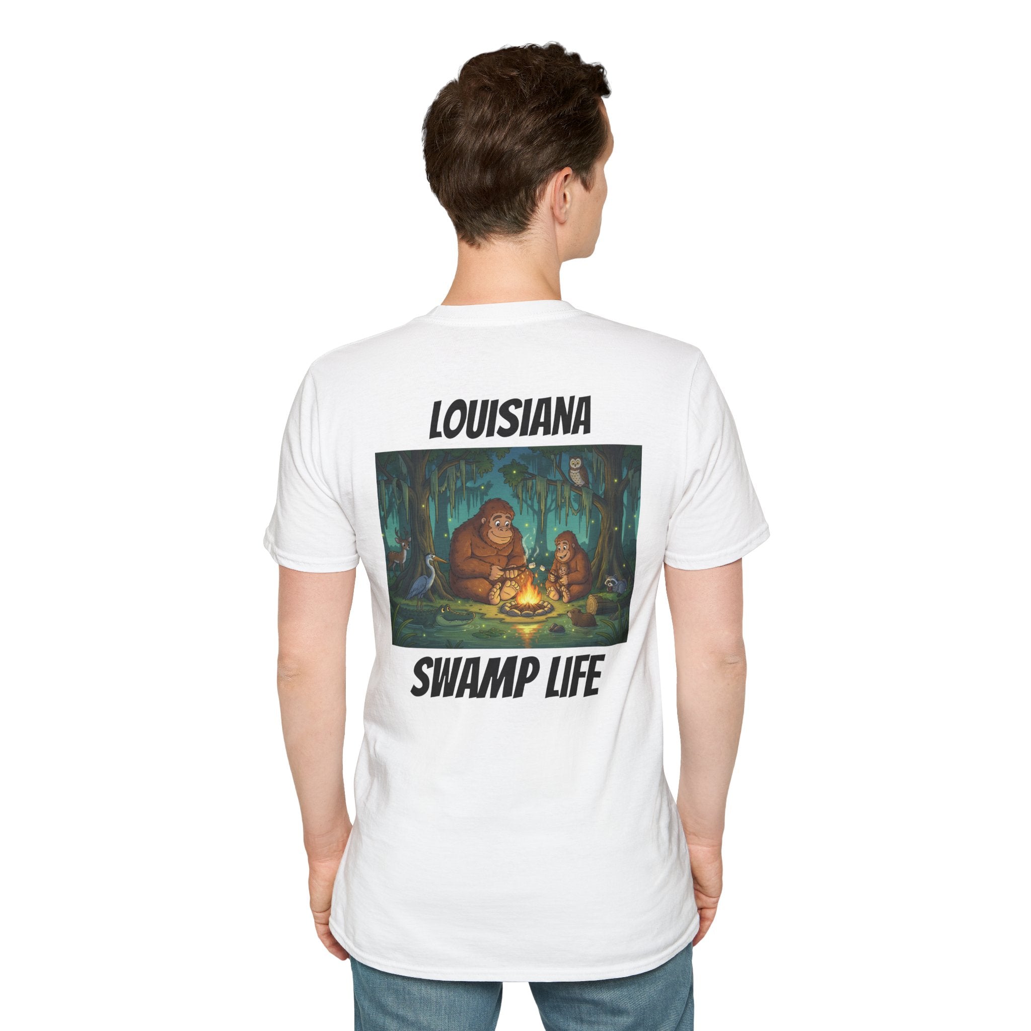 Bigfoot Family in Louisiana Swamp T-Shirt AI generated