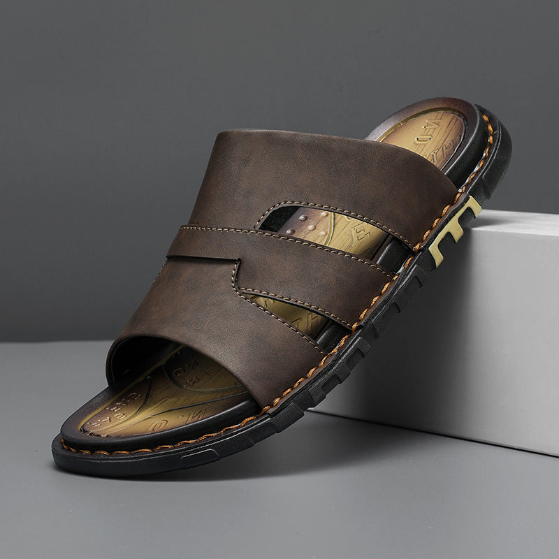 Handmade Microfiber Leather Slip-On Loafers for Men