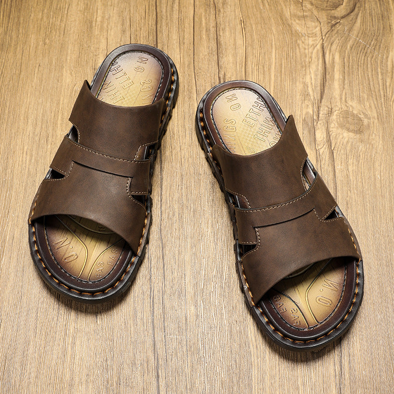 Handmade Microfiber Leather Slip-On Loafers for Men